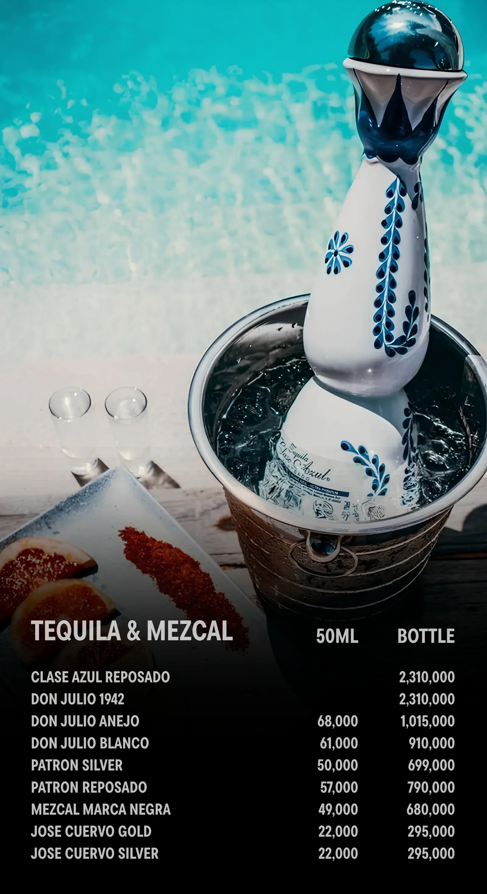 Lounge-Alcohol menu, page 2